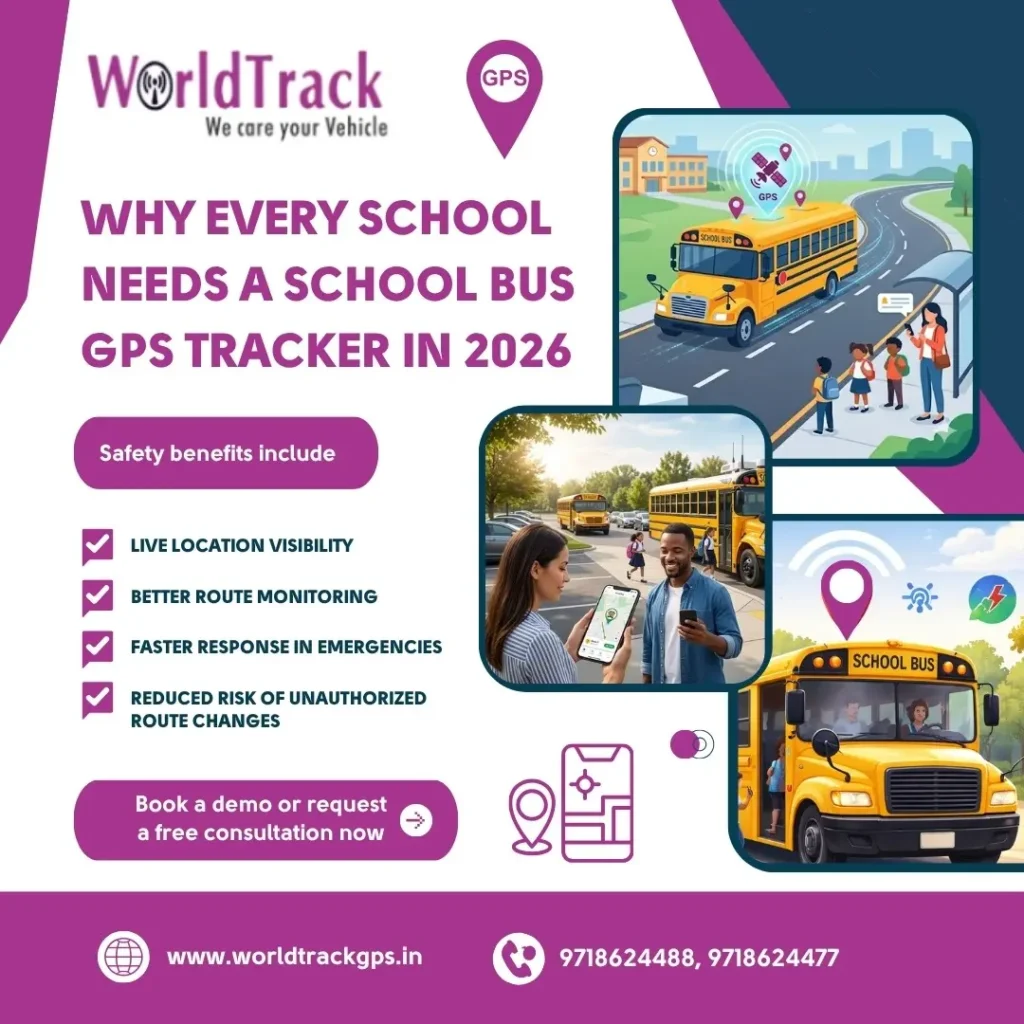 School Bus GPS Tracker School bus GPS tracker showing real-time location tracking for student safety