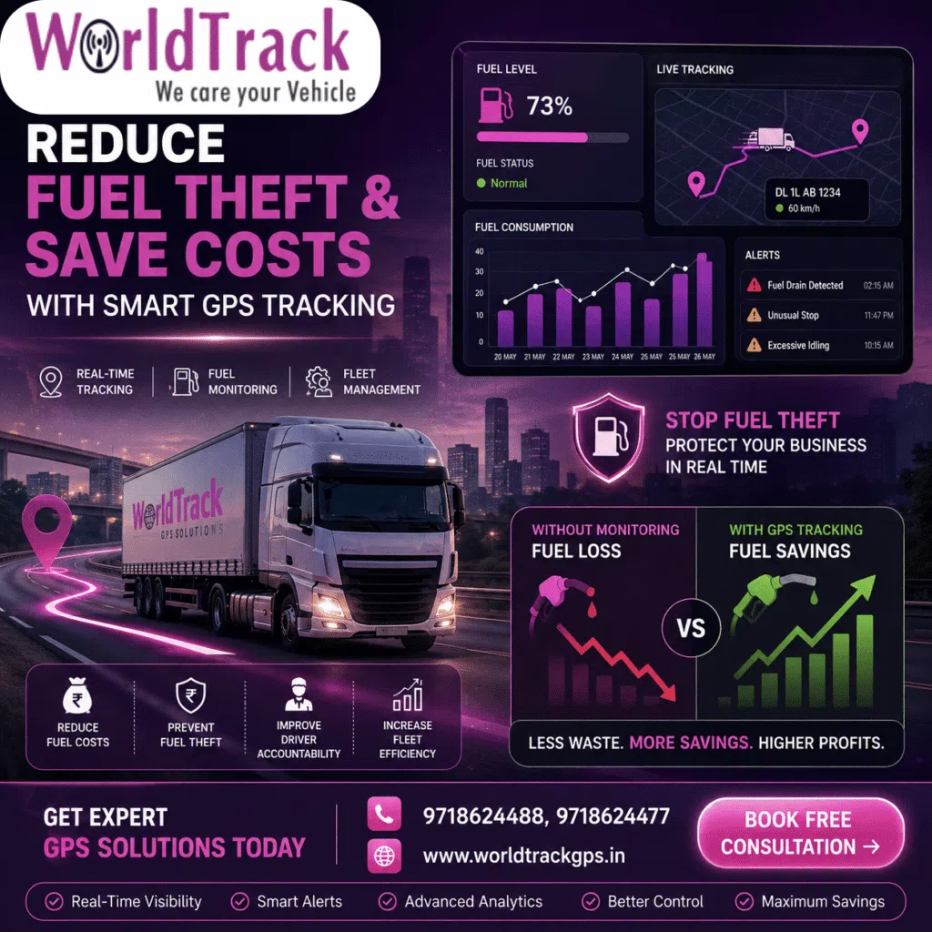 Reduce Fuel Theft Using GPS Tracking – Fleet Monitoring Guide 2026 How GPS tracking helps businesses reduce fuel theft and save fleet costs in 2026